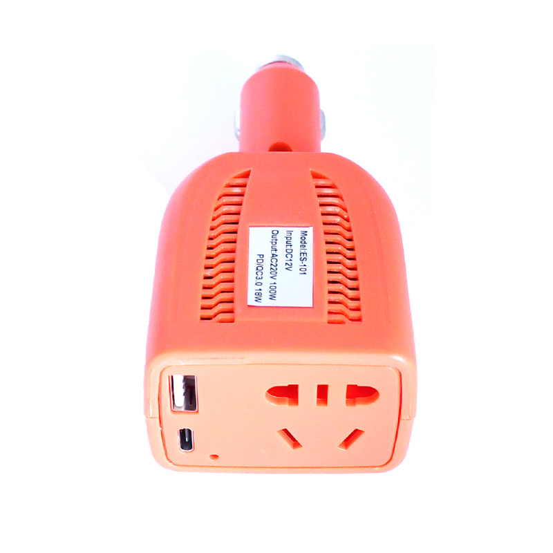 100W车载逆变电源12V转220V110V汽车电源转换器 100W车载逆变器+快充PD3.0QC3.0（USB\TYPE-C）
